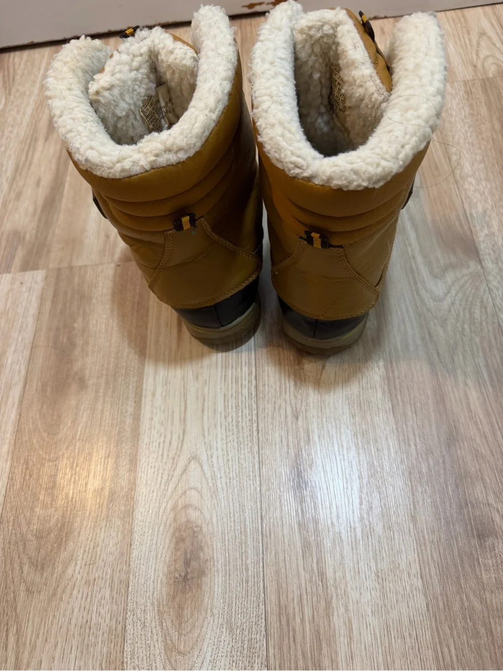 TOTES WINTER FUN BOYS SIZE 3 MEDIUM WHEAT BROWN FAUX-FUR SNOW BOOTS